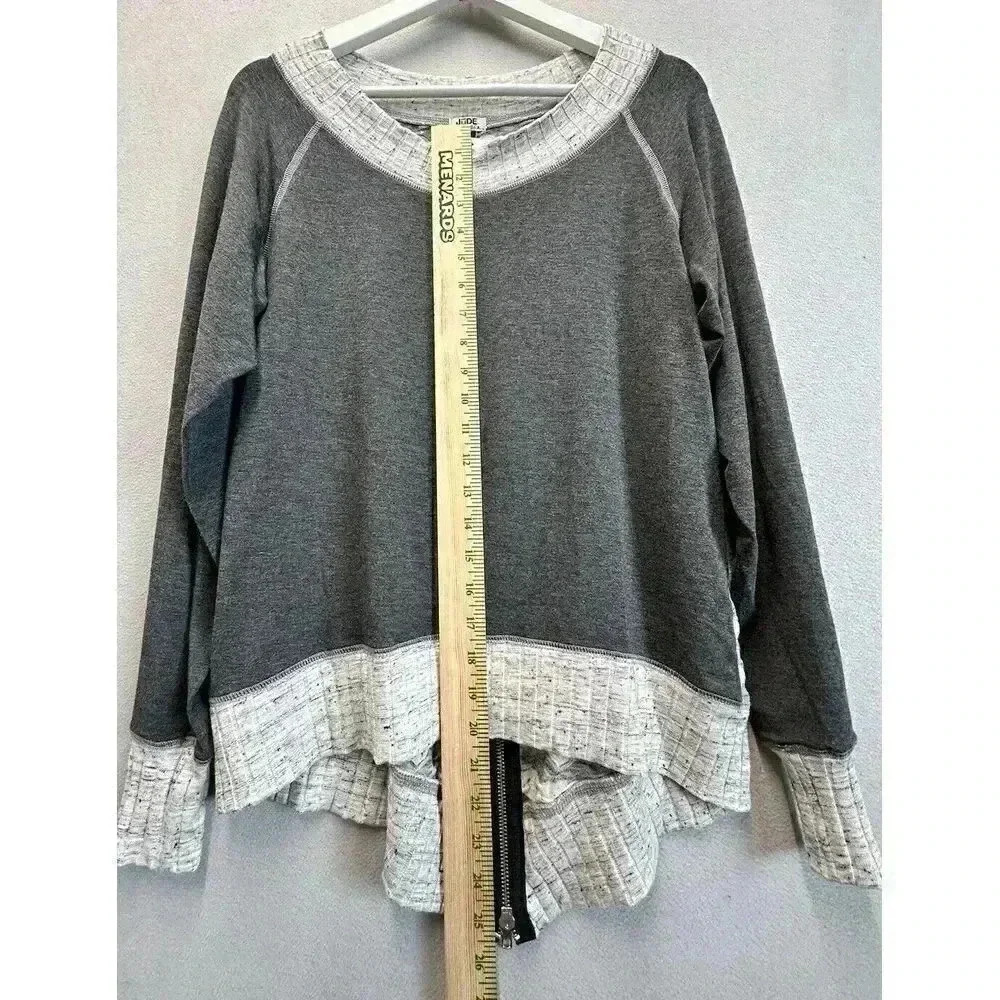 Jude Women's Size‎ Large Boat Neckline Pullover Zipper Back Long Sleeve Sweater - Picture 3 of 7